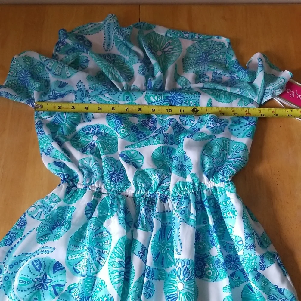 Lilly Pulitzer For Target Sea Urchin Ruffle Blue Seashell Dress - Picture 8 of 14